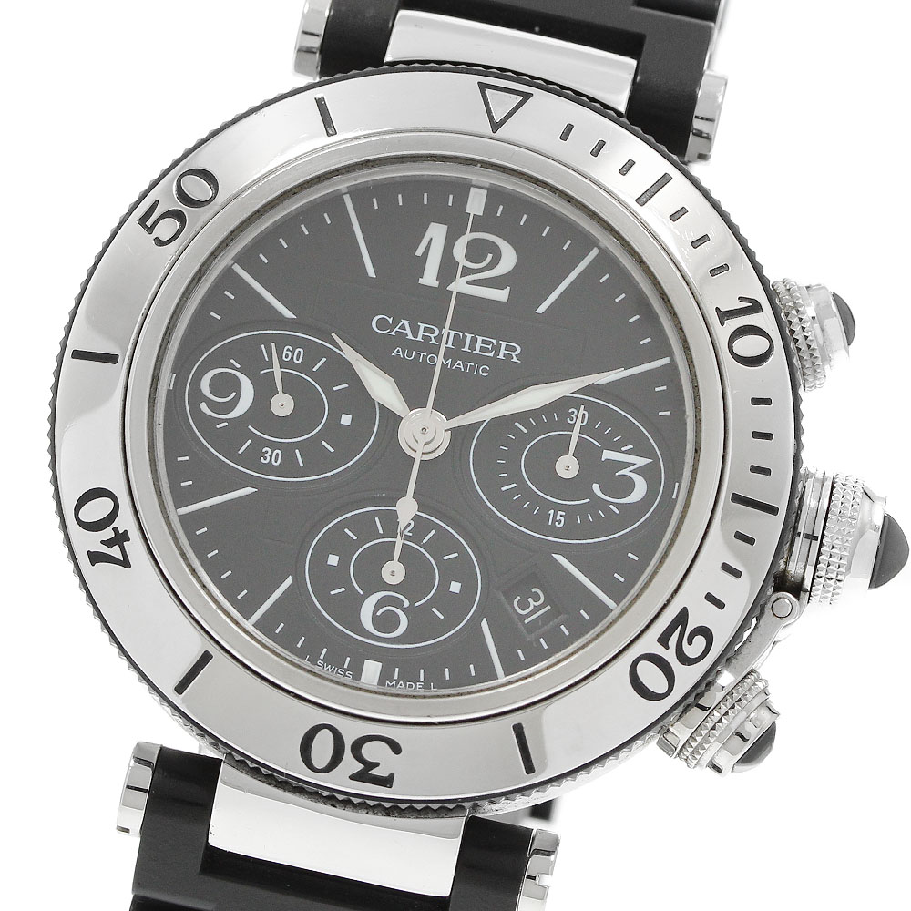 カルティエ CARTIER W3100355 パシャ 38mm クロノグラフ クォーツ