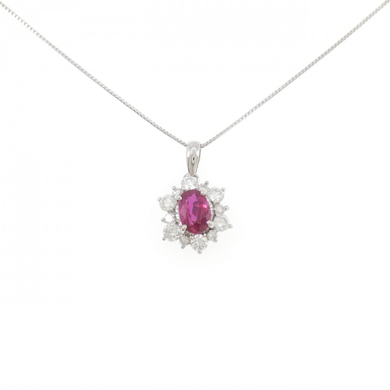 シシイ プラチナスタールビーネックレスPt850保証書つき 楽天市場】【入荷待ち】【鑑別書】 ルビー ネックレス 非加熱 ピジョン