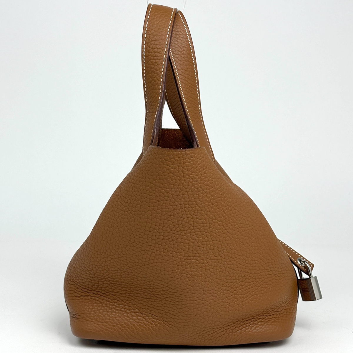 エルメス HERMES ピコタンロックPM ハンドバッグ トゴ ゴールド Z